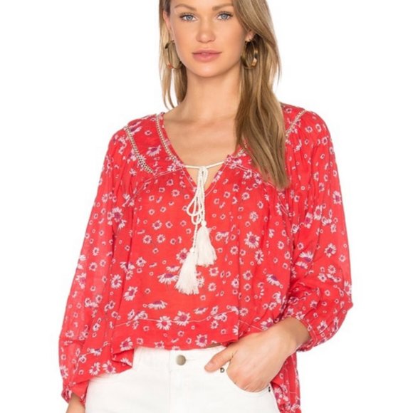FREE PEOPLE Never A Dull Moment Blouse - Picture 1 of 9